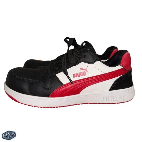 Puma Safety Red/White/Black Frontcourt Low Composite Toe Shoes/Sneakers - Picture 8 of 12